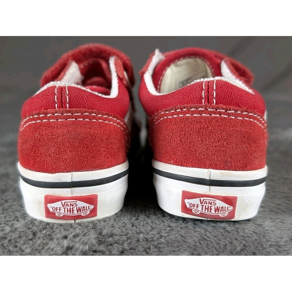 Vans Toddler Old Skool Red True White Sneakers Size 4.5 Worn Once - Picture 2 of 7